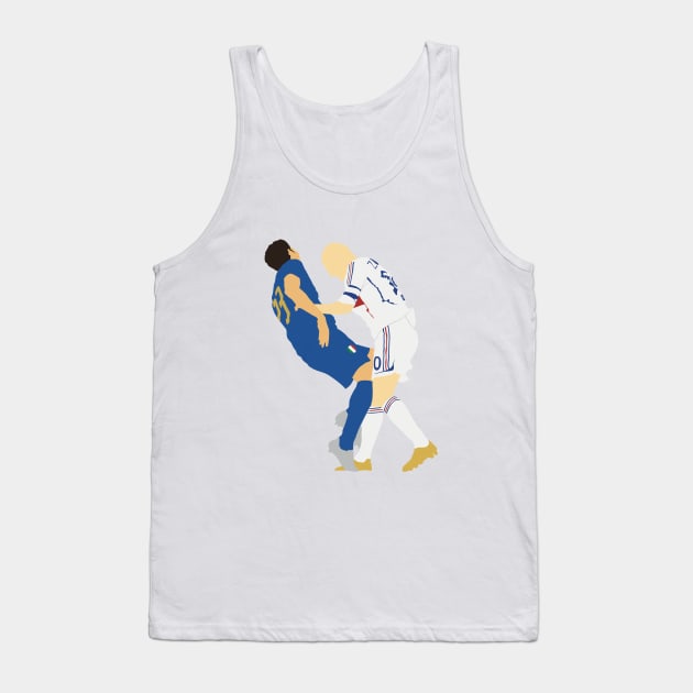 The final headbutt zidane iconic materazzi 2006 minimalist illustration Tank Top by maoudraw